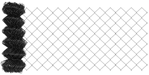 Nqyjm Recinzione da Esterno Decorativa Recinzione in Rete Metallica Grigio 10 x 0.6 m Acciaio, Recinzione Animale Rete Recinzione Pollame per Giardino, Cortile, Terrazza