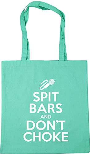 Hippowarehouse Spit bars and don't choke Tote Shopping Gym Beach Bag 42cm x38cm, 10 litres