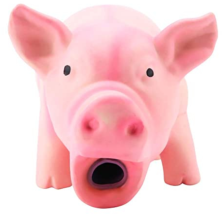 FTVOGUE Hundekauen Spielzeug - Nettes Schwein Grunzen Quietschen Latex Pet Chew für Hundewelpen(01)