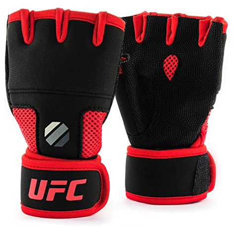 UFC Gants internes Quick Wrap avec Eva Knuckle pour Homme, Homme, Noir/Rouge, L-XL
