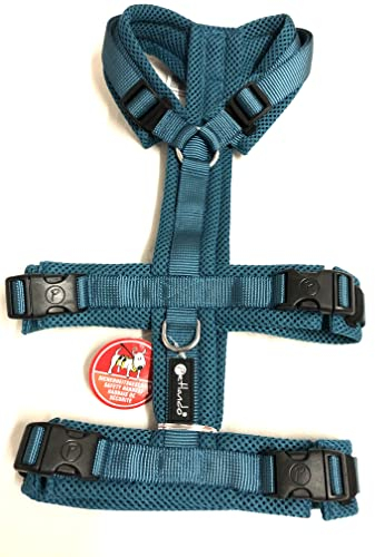Petlando Mesh Sicherheitsgeschirr S Petrol Halsumfang 28-52 cm, Brustumfang 43-60 cm, Bauchumfang 37-52,5 cm, Länge 30 cm, 6-12 kg