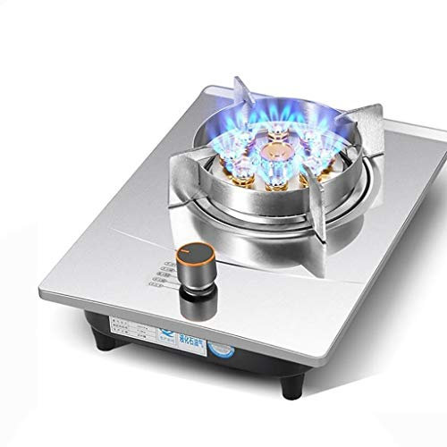 IBOWZ Encimera de Gas Placa de Cocina de Gas de sobremesa/Cocina de Gas de Cocina Individual integrada, Quemador de Anillo de Fuego Feroz de Nueve cavidades de 7,0 KW, con Control de Temperatura y