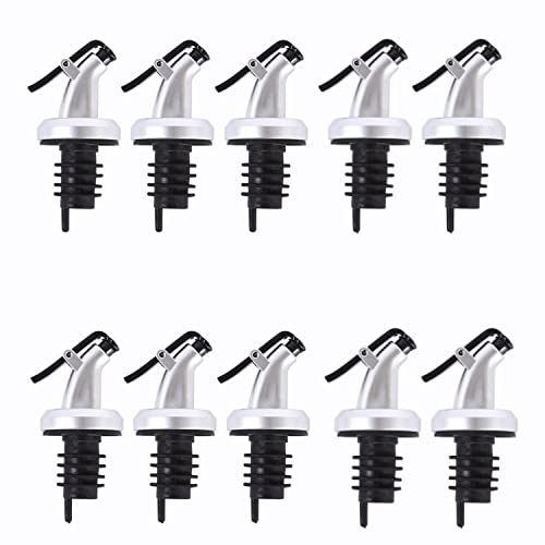YSTrillion Plastic bottle stopper,Versatore D'olio,10 Pezzi Tappi Versatori da Vino,Tappo per Beccuccio Olio,Versatori Ugello Beccuccio per Olio D'oliva,Liquore,Aceto