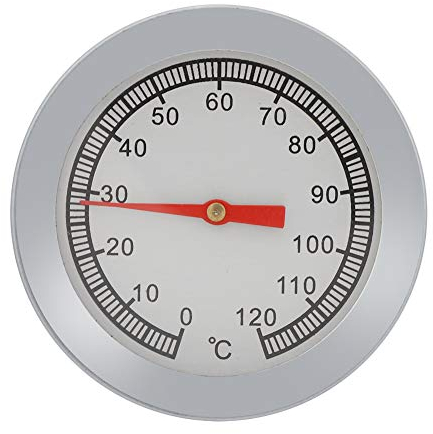 Leftwei Jauge de Thermomètre pour Barbecue, Thermomètre pour Gril à Pizza Jauge de Température 120 ℃ en Acier Inoxydable Jauge de Température Four Poêle à Bois Accessoires pour Barbecue