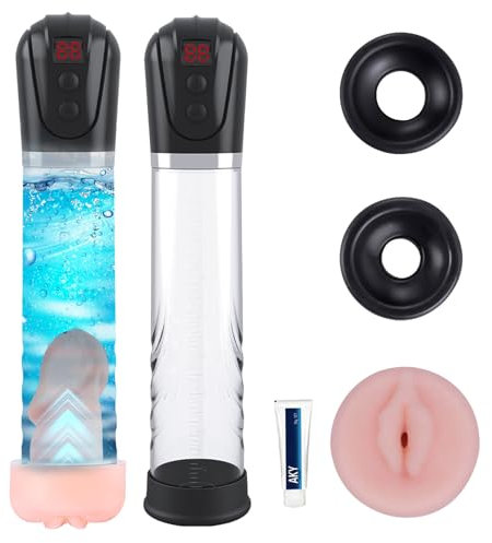 Elektrische Penispumpe Vakuumpumpe Männer Sex Sexspielzeug für Penis Verlängerung, 4 Saugstufen Pumpe Masturbator Spielzeug, Penispumpen Erotisches Sexspielzeug