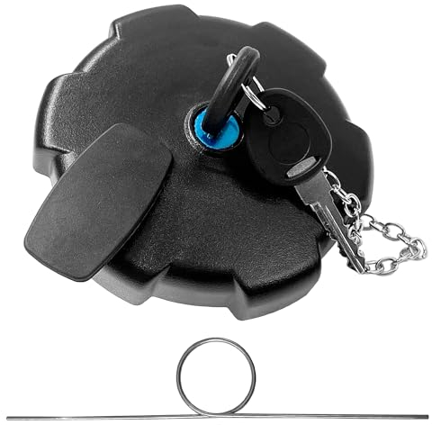 Tappo Serbatoio Carburante, con Catena+2 Chiavi+1 Gancio, Tappo Serbatoio Carburante con Serratura, Accessori Auto per MAN TGA TGX TGS Actros Atego 80 mm
