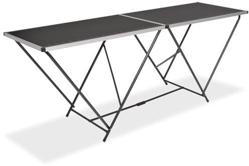 Gecheer Mesa para empapelar Plegable de MDF y Aluminio 200x60x78 cm,Type 1