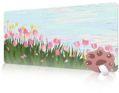 FAIRYGATE Mouse Pad Mausepad Gaming Mauspad Tastatur Wasserdicht Schreibtischunterlage Glatte Oberfläche und Rutschfester Gummiboden für Büro und Zuhause Schreibtischmatte Groß B6102-L