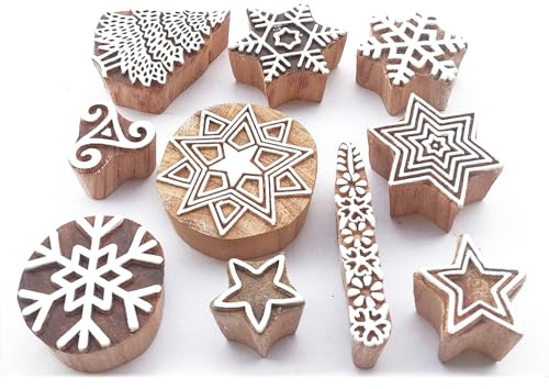 Royal Kraft Sello de impresión de bloque de madera de estrella (juego de 10) Bulk01_10E