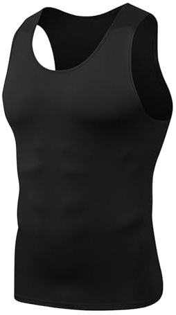 HYCOPROT Lot de 1 ou 3 débardeurs de compression pour homme, T-shirt sans manches respirant à séchage rapide, sous-vêtement fonctionnel pour fitness et gym, M