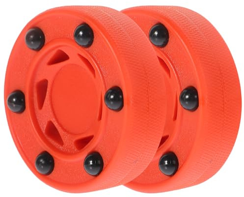 BIUDECO Disco de Hockey Callejero Profesional 2 Unidades Pelota de Hockey sobre Patines de PVC Resistente Ligero y Duradero para Entrenamiento y Competición Interiores y Exteriores
