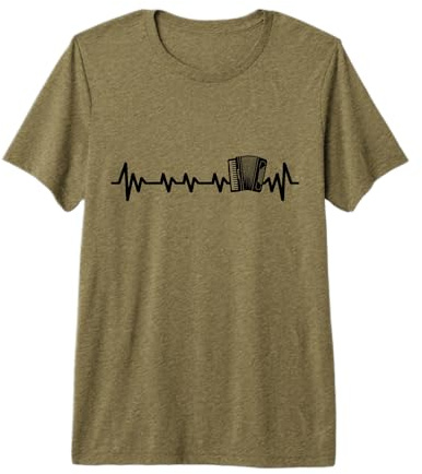 Accordéoniste Accordéon-Musicien Cardiogram Accordéon T-Shirt Haut de Gamme