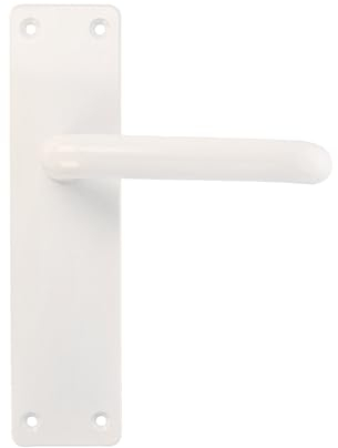 Amig - Ensemble de 2 Poignées de Porte avec Serrure en Aluminium, Design Élégant | Durabilité Élevée | Installation Facile, Blanc, Aluminium