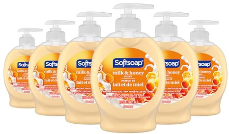 Softsoap Moisturizing Liquid Hand Soap, Milk and Honey, 7.5 Fluid Ounce, Pack of 6 (Package may vary)