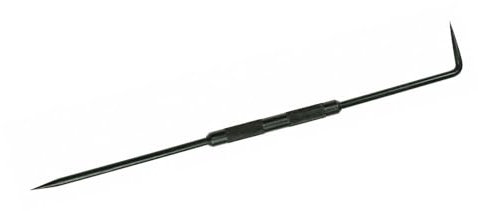 Dönges Reißnadel 250 mm lang | Anreissnadel schwarz & verzinkt, mit gerader und gebogener Nadel zum Anreißen von Metallen & Werkstoffen | Anreisswerkzeug made in Germany