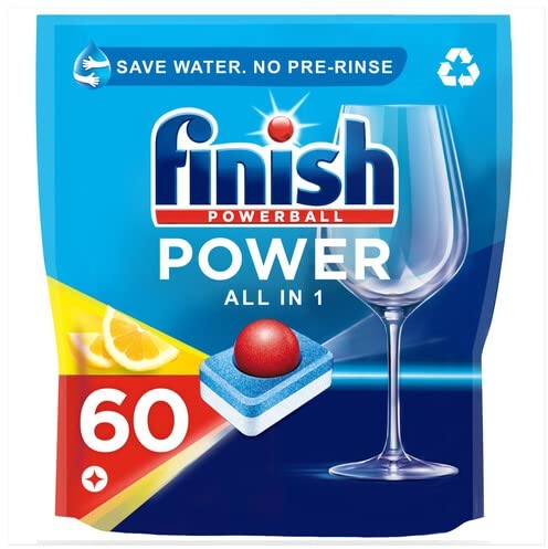Finish All-in-One Max Dishwasher Tablets, Lemon, 60 Tablets