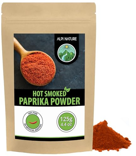 Alpi Nature Varmrökt Paprikapulver 125g, Malen Röd Het Paprika, Paprikakryddpulver, Paprika Pulver