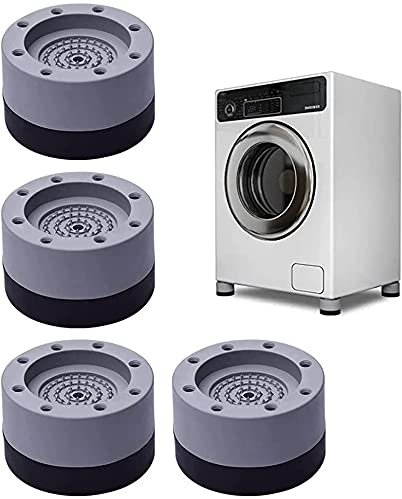 Moocuca 4 Stück Schwingungsdämpfer, Universal Antivibrationsmatte waschmaschinenunterlage, Vibration Dämpfer Pads, Waschmaschine Füße für Waschmaschine & Trockner (3,5cm)