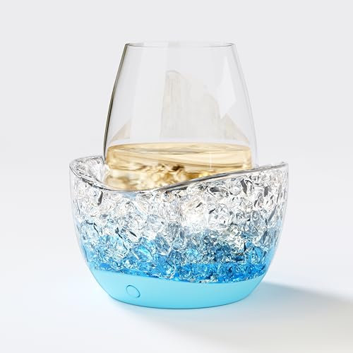 Weinglas Kühler Weinkühler Halten kühlmanschette Sie die Kälte in Ihrem Glas Geeignet für Weinflaschen Gläser Partys Bars Bankette(blau)