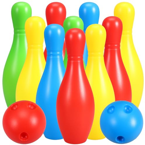 HOMOBABE Jeu de Bowling en Plastique pour Garçon et Filles Quilles et Boule, Encourage Interaction Sociale et Compétition Conviviale, pour Jeu Extérieur et Intérieur