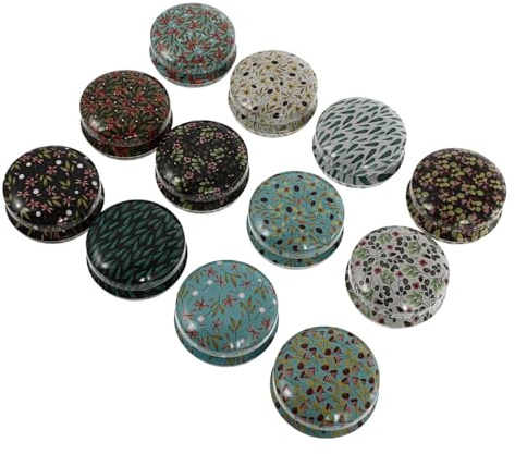 WEKAMOS 12 piezas Mini Latas de Estaño para Velas Recipientes Compactos y Portátiles de Resistente al Calor Accesorios DIY para Fabricación y Almacenamiento de Velas
