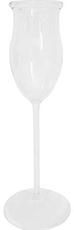 Oberstdorfer Glashütte Grappa glass, clear mouth-blown sherry glass, shot glass at the base, height approx. 13.5 cm.