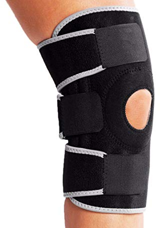 EM HOME Rodillera de neopreno apoyo de la rodilla totalmente ajustable alivio seco transpirable abierto rótula dolor en la rodilla del menisco, la artritis, fútbol..