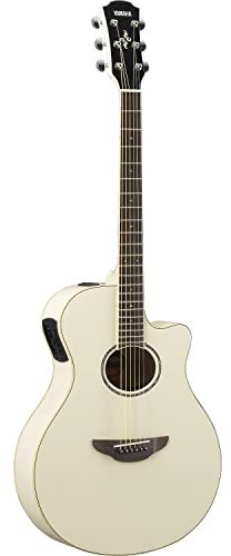 Yamaha APX600 VW Thin Body Acoustic-Electric Guitar, Vintage White