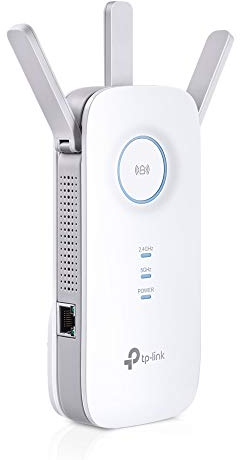 TP-Link RE455 Repetidor WiFi AC1750, Velocidad Banda Dual (2.4 GHz/5 GHz), Extensor de Red y Punto de Acceso, Compatible con módem Fibra y ADSL, Indicador luz Inteligente, 1 x Puerto Gigabit, Blanco