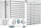Optimal Products PVC Window Venetian Blinds Strong Trimmable Easy Fit Child Safe Home Office Blind Black Cream White Silver Teak And Natural (White, 60 x 150 cm)