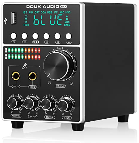 Amplificateur HiFi Karaoké avec MIC Bluetooth S/PDIF Audio Amp pour maison/voiture USB (version AC)