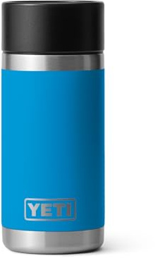 YETI Rambler 12 oz Bottle, Stainless Steel, Vacuum Insulated, with Hot Shot Cap, Big Wave Blue