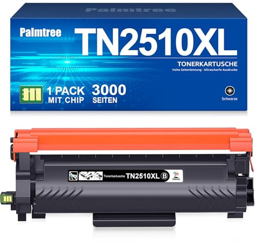 Palmtree TN2510 TN2510XL TN-2510 XL Kompatibel für Brother HL-L2400DWE Toner MFC-L2800DW MFC-L2835DW MFC-L2860DW HL-L2400DW MFC-L2827DW DCP-L2620DW HL-L2445DW DCP-L2660DW DCP-L2665DW DCP-L2627DW