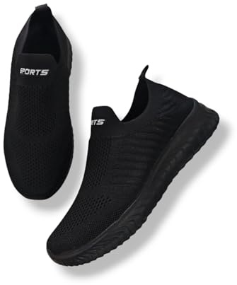 P&L ITALY COLLECTION - Scarpe Sportive Senza Lacci Slip-On Donna Comode e Leggere per Correre Lavorare Camminare Passeggiare Casual Sneakers, Nero (ALL BLACK), 36 EU