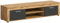 xonox.home Wohnzimmer Jam Lowboard TV-Board Wohnzimmerboard Medienmöbel TV-Bank TV-Schrank in Front grau Nb. Korpus/Absetzung Wotan Eiche Nb., ca.160x37x40 cm