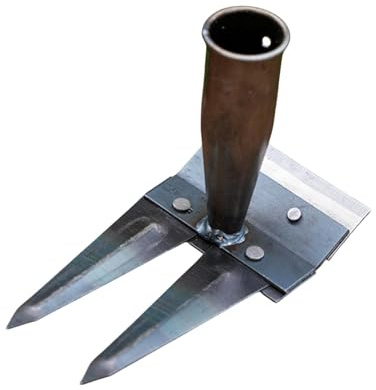 FewNvWa Rateau de Désherbage, Rateau Jardin Outil de Desherbage, Outil de Jardinage Houe Râteau pour Le Désherbage Manuel Des Herbes, Ameublir, Semence, Sans Manche, 2 Dents