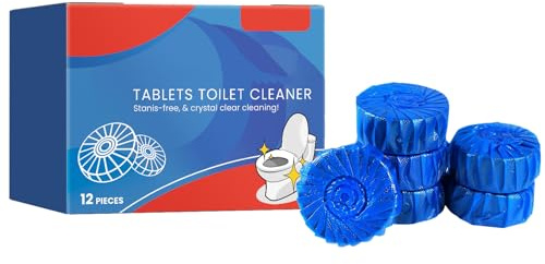 Tableta de Limpieza de Inodoro,Bloques de Limpieza de Inodoro Azules,Pastillas de Cleaning de WC,Pastilla para Cisterna,Limpiador WC,12piece
