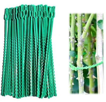 Verazquy 50 fascette e cinghie regolabili per alberi, 17 cm, riutilizzabili, supporti da giardino per arbusti, rose, viti, alberi.
