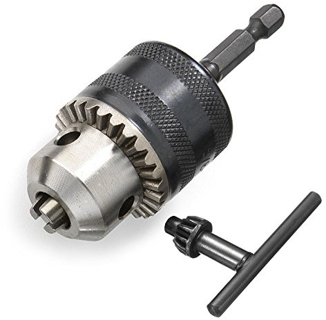 Yakamoz 0.6-6.5mm 1/40-1/4 Capacity Drill Chuck Adapter Converter with 1/4 Quick Change Hex Shank Impact Driver Conversion Tool