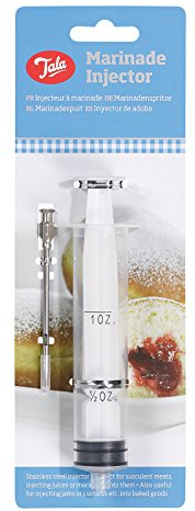 Tala Marinade and Filling Injector, White, 20.5 x 4 x 2.5 cm, Perfect for Injecting Marinades, Sauces & Fillings