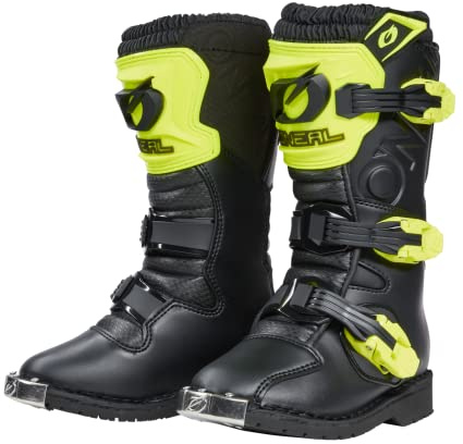 O'NEAL | Motocrossstövlar | Barn | Enduro Motorcykel | Komfort tack vare Air-Mesh innerfoder, fyra spännen, högkvalitativt syntetiskt material | Boots Rider Pro Youth | Svart