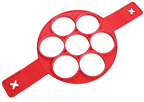 Yicare Moulle Pancake Silicone, Pancake Maker, Antiadhésif Outil de Cuisine Anneau Maker Crêpes Accessoires Ring Egg Flip Ronds Moule à ?uf Fromage Egg Cooker Cuisine Gadget