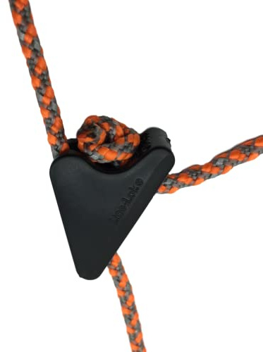 Orange Screw SharkTooth Cord Locks, 10 Pack Tensioners for Ropes and Cords to Use for Tents, Tarps, Decorations & More