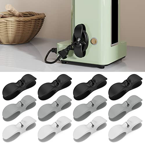 Câble Organisateur pour Appareils de Cuisine,Forreen 12 Pcs Organiseur de Cordon pour Appareils Électroménagers Auto-Adhésif Gomme Support de Cordon pour Petits Appareils Accessoires Cuisine Câble
