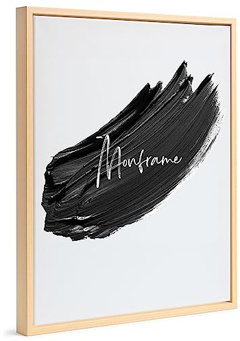 Monframe Schattenfugenrahmen - 50x70 cm - Buche - für Leinwandbilder auf Keilrahmen - Leerrahmen ohne Glas und Rückwand