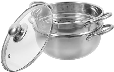 Alipis Olla De Vapor De Acero Inoxidable Doble Utensilios De Cocina Para Cocinar Al Vapor Para Baño María
