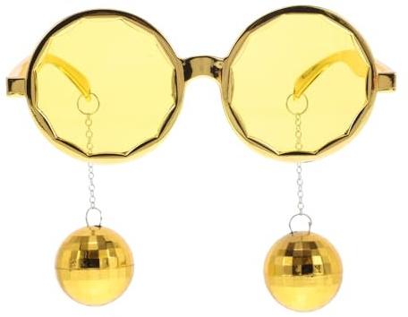 Ipetboom Occhiali da Festa Vintage Pendente Palla da Discoteca in Plastica Leggera Occhiali Divertenti per Compleanno e Ballo di Fine Anno Accessori per Discoteca e Festival per Adulti