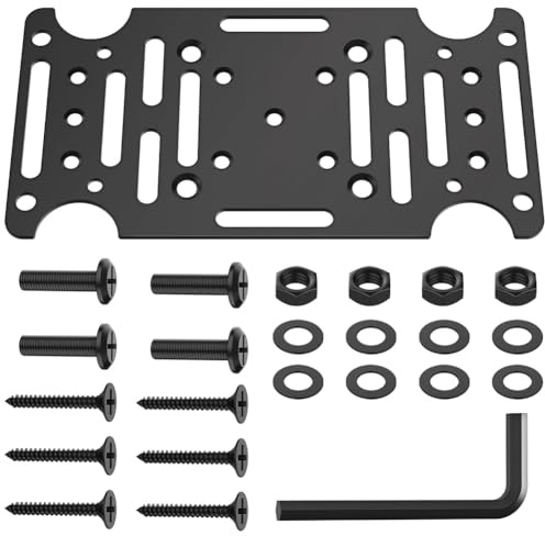 Puthernm Soporte de Montaje para Buzón, Placa Adaptadora de Montaje Universal Compatible con Postes de Madera o Huecos de 4 X 4 para la Mayoría de los Buzones de Montaje en Poste.
