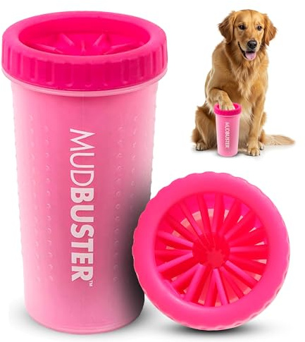 Dexas MudBuster Portable Dog Paw Cleaner, Pink Large Pet Supplies and Accessories
