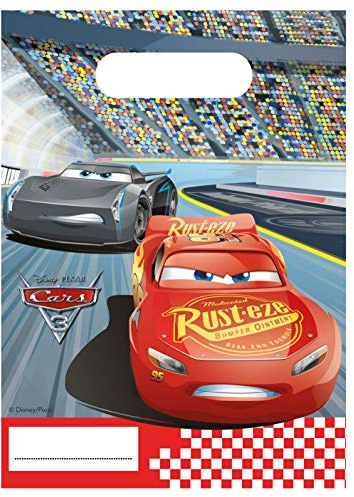 Procos 87801 - Partytüten Cars, 6 Stück, Mitgebsel, Kindergeburtstag